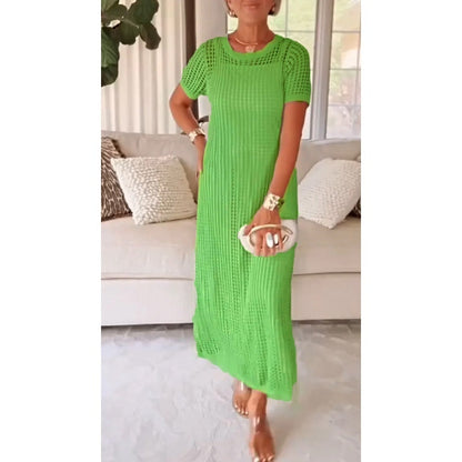 Lily | Women's Cut-Out Maxi Dress with Lightweight Overlay 4