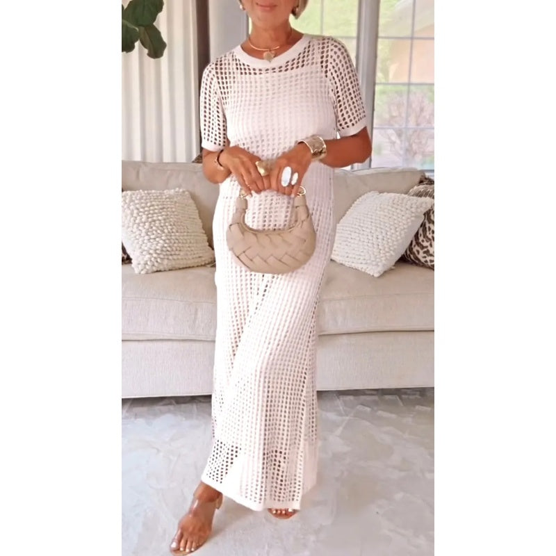 Lily | Women's Cut-Out Maxi Dress with Lightweight Overlay 6