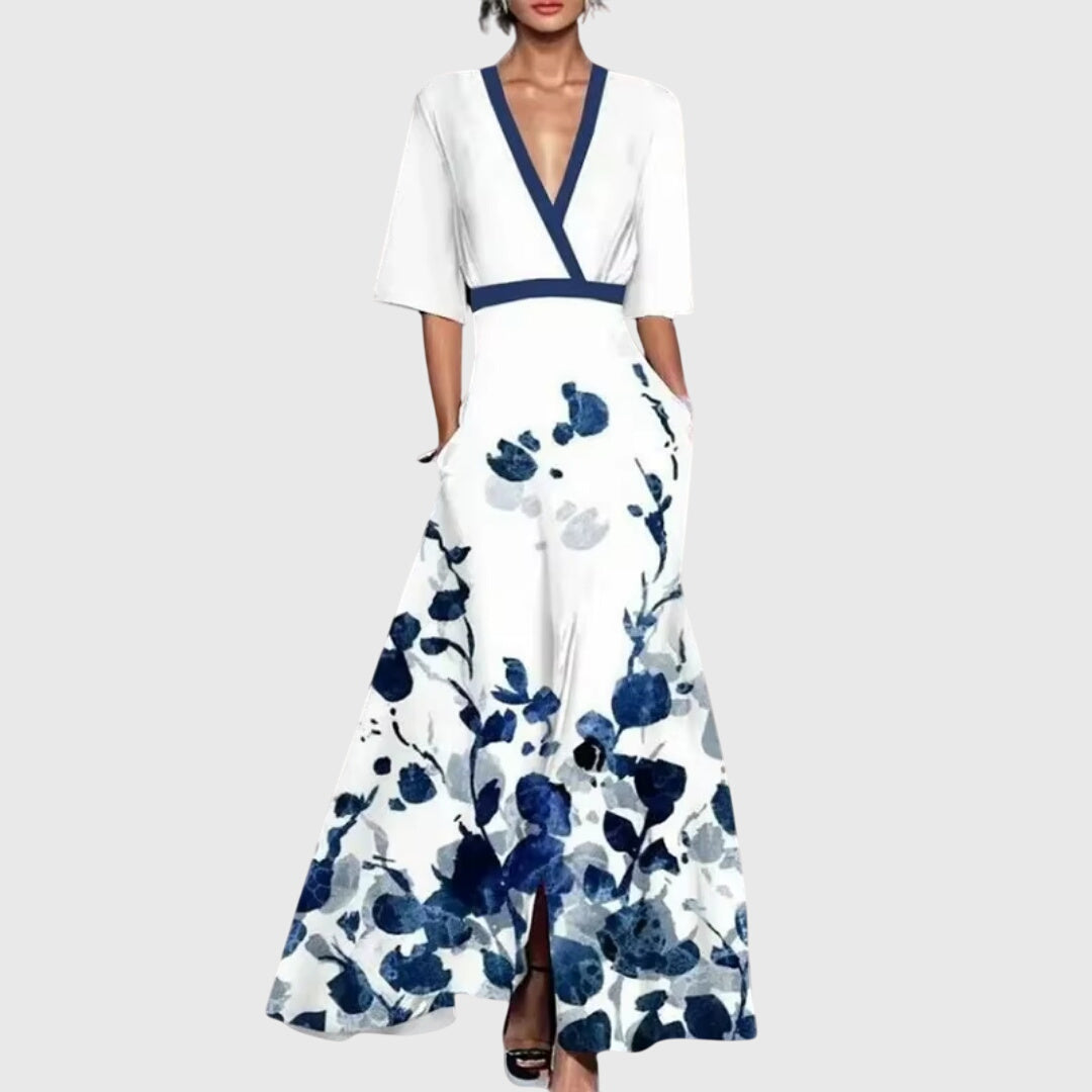Lily | Women's Dress with Flared Skirt and Waist Belt 1