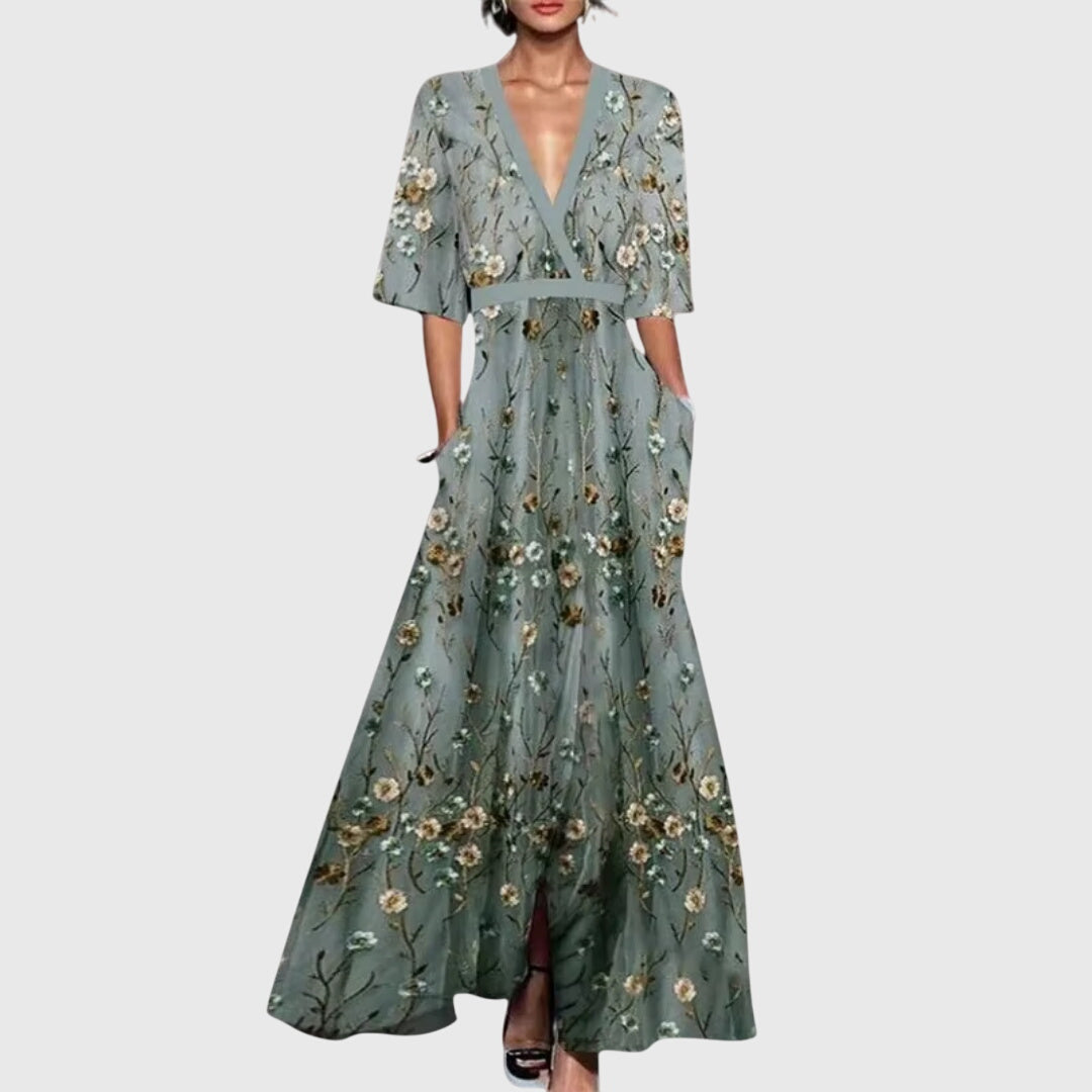 Lily | Women's Dress with Flared Skirt and Waist Belt 2