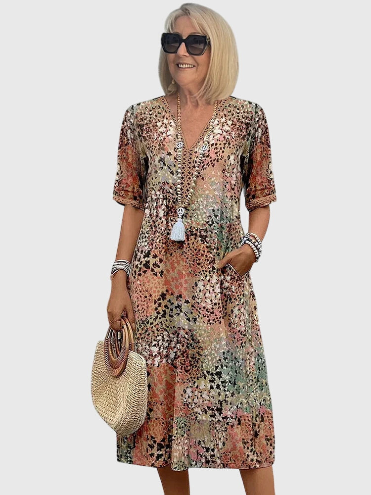 Lily | Women's Floral Midi Dress 0