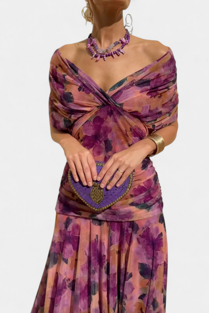 Lily | Women's Floral Print Dress with V-Neckline 10