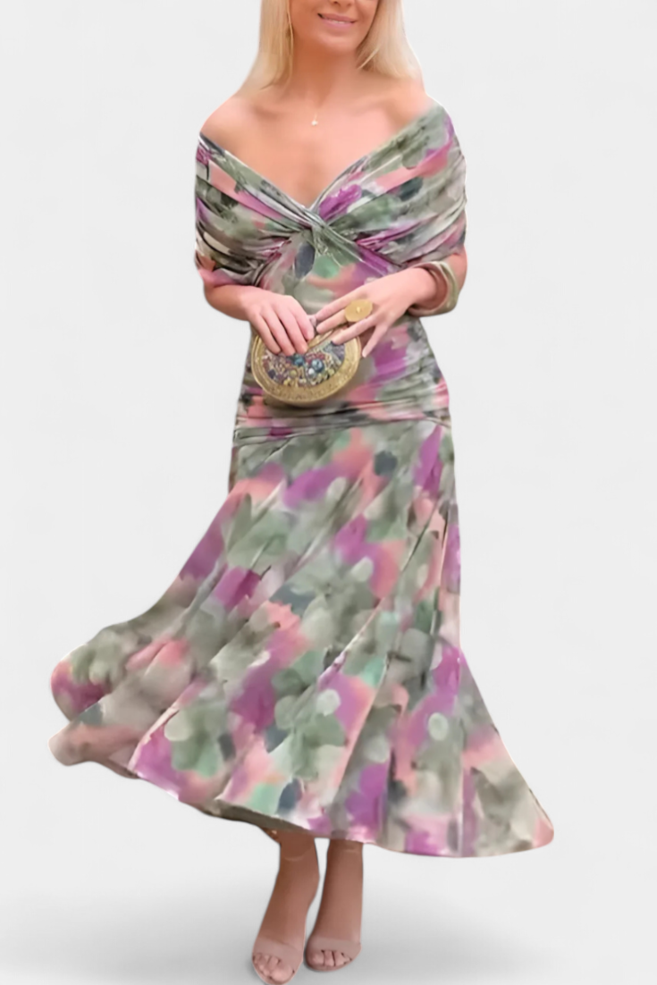 Lily | Women's Floral Print Dress with V-Neckline 4