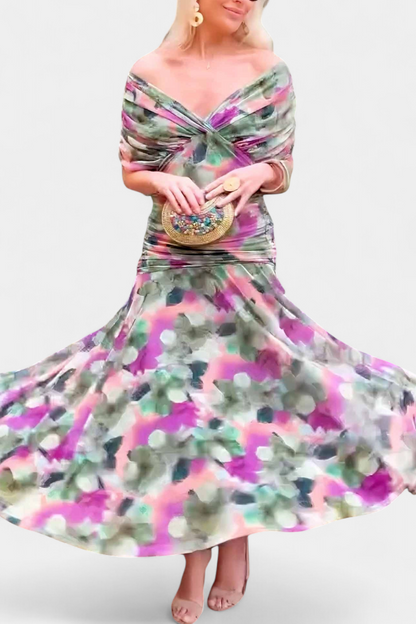 Lily | Women's Floral Print Dress with V-Neckline 6