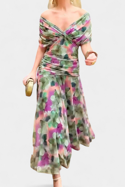 Lily | Women's Floral Print Dress with V-Neckline 7