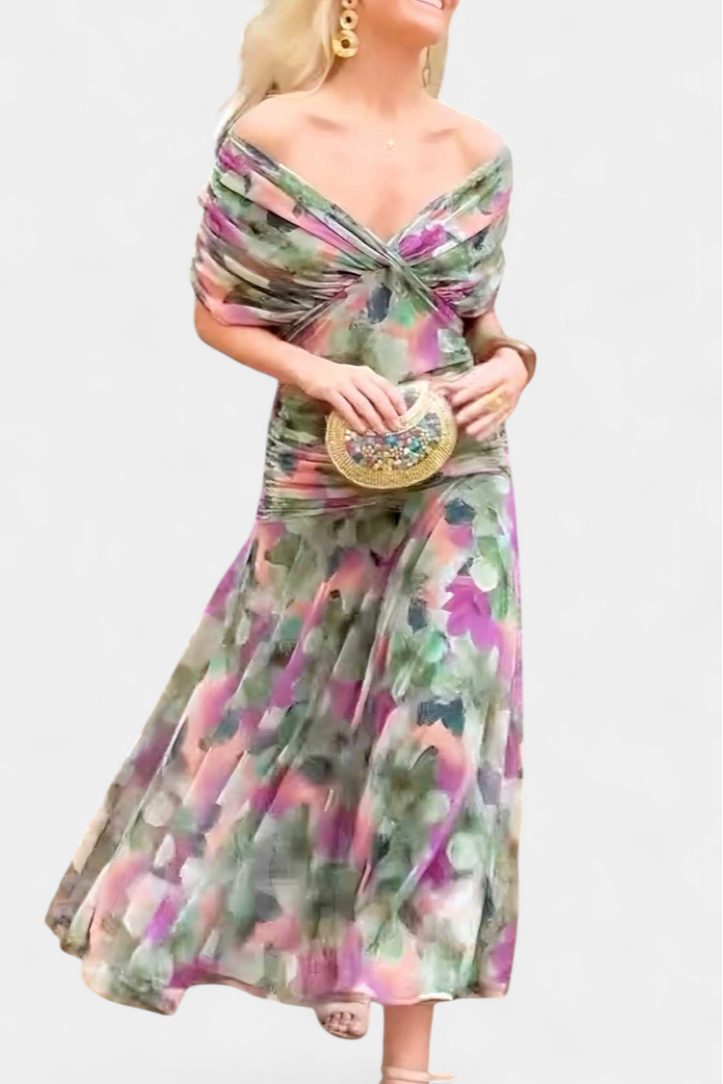 Lily | Women's Floral Print Dress with V-Neckline 8
