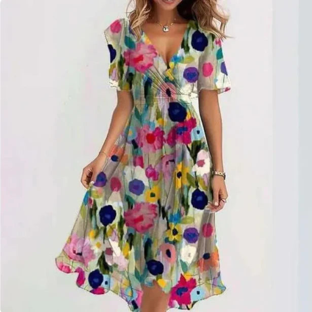 Lily | Women's Floral Wrap Dress V-Neck 4