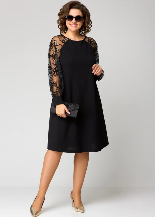 Lily | Women's Lace Dress with Long Sleeves 0