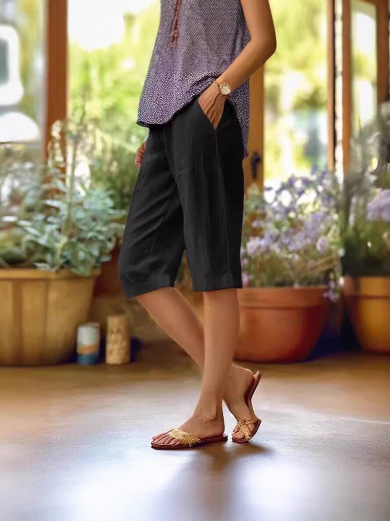 Lily | Women's Light Summer Shorts with Adjustable Waistband 4