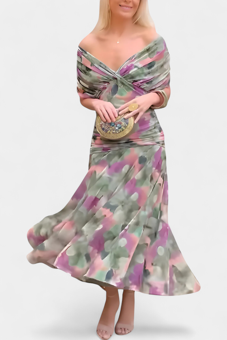 Lily | Women's Long Floral Maxi Dress V-Neck 11