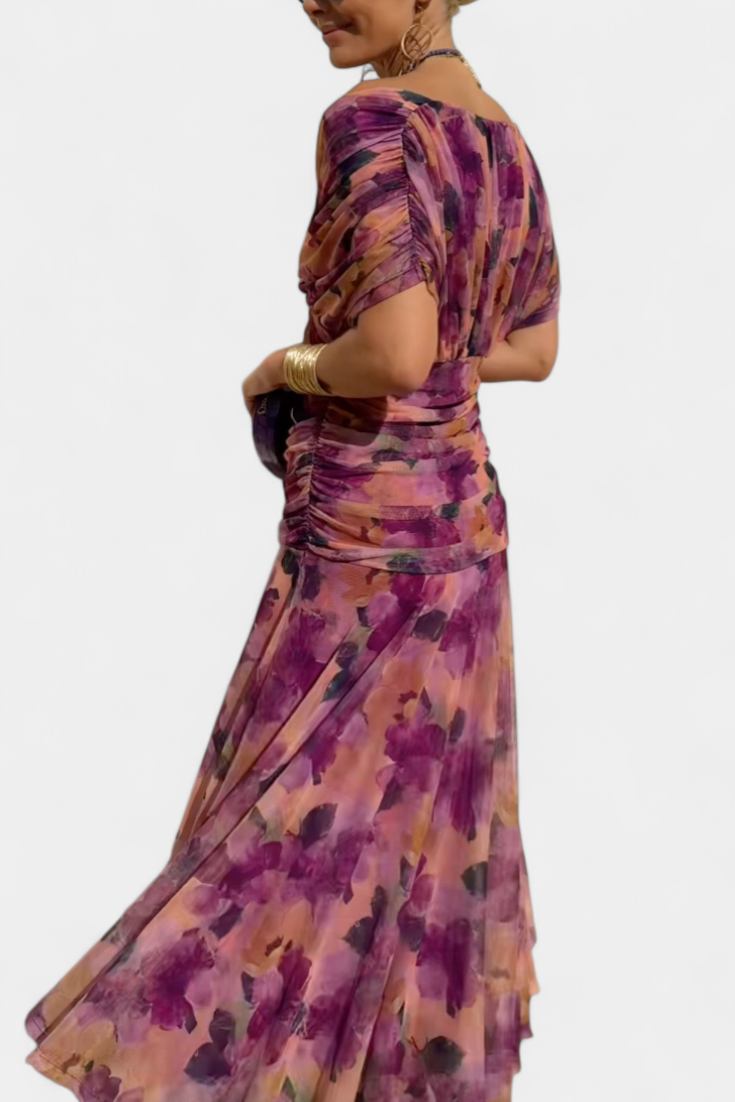 Lily | Women's Long Floral Maxi Dress V-Neck 4
