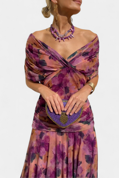 Lily | Women's Long Floral Maxi Dress V-Neck 5
