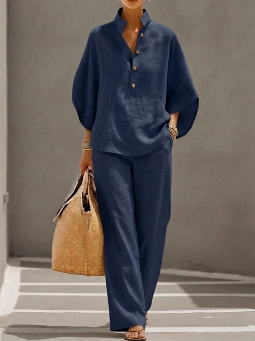 Lily | Women's Loungewear Two Piece Set with Batwing Sleeves 0