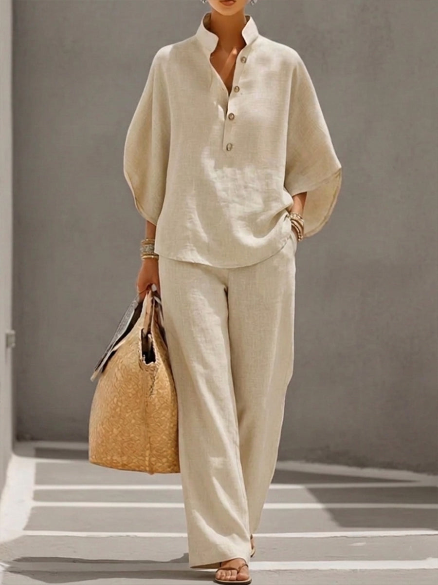 Lily | Women's Loungewear Two Piece Set with Batwing Sleeves 1