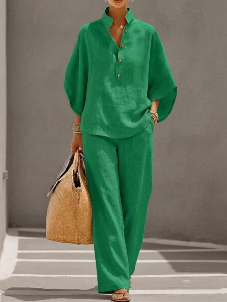 Lily | Women's Loungewear Two Piece Set with Batwing Sleeves 3
