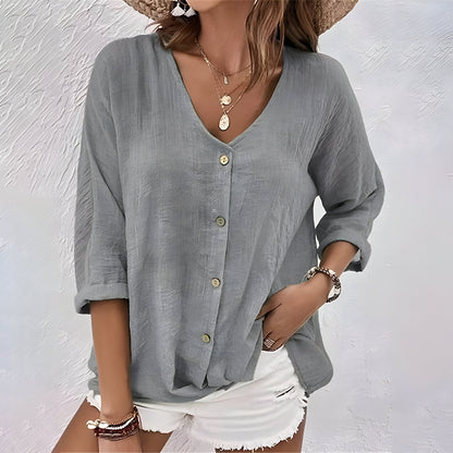 Lily | Women's Relaxed V-Neck Blouse 3
