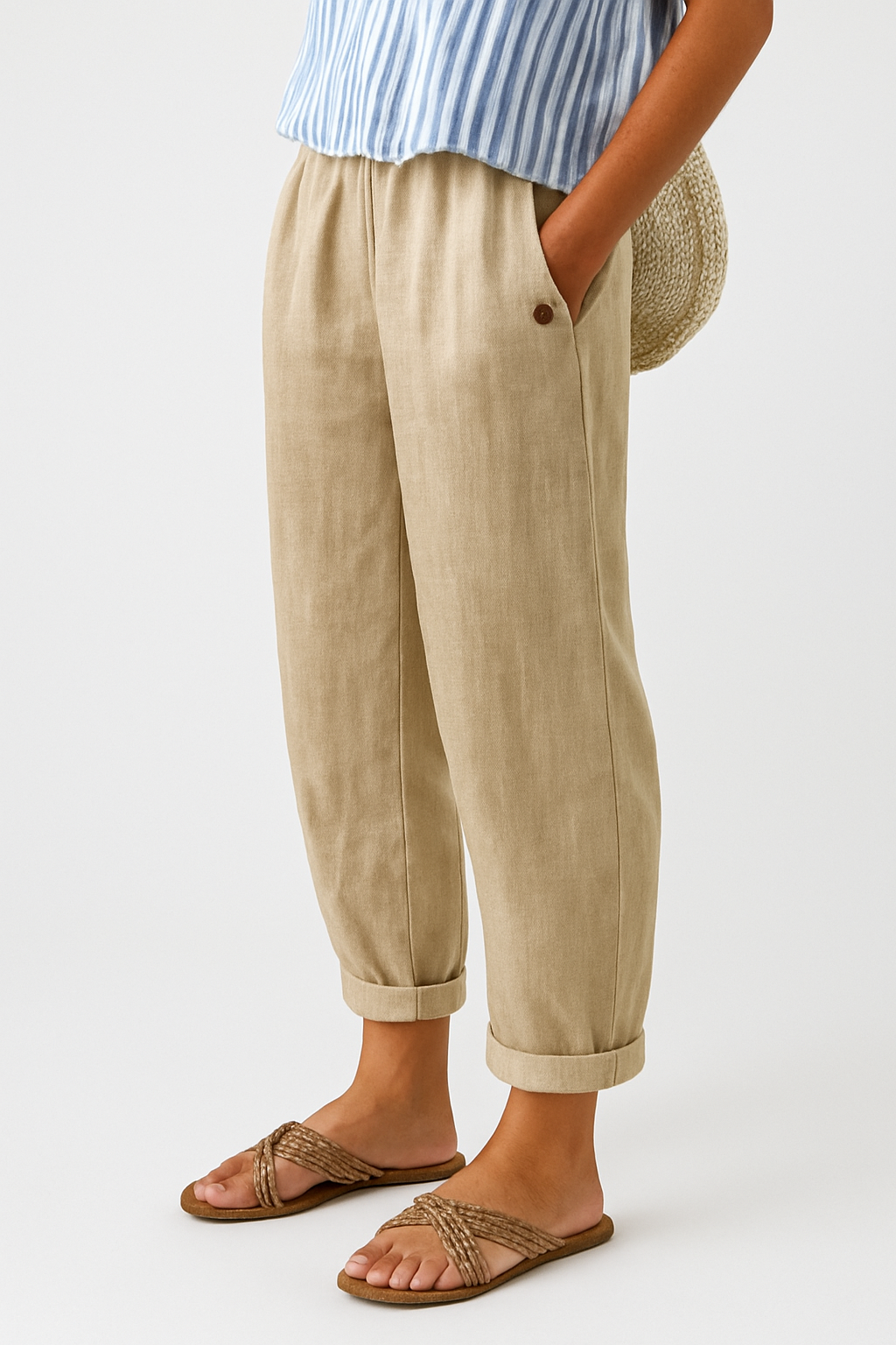 Lily | Women's Straight-Leg Pants with Pockets 0