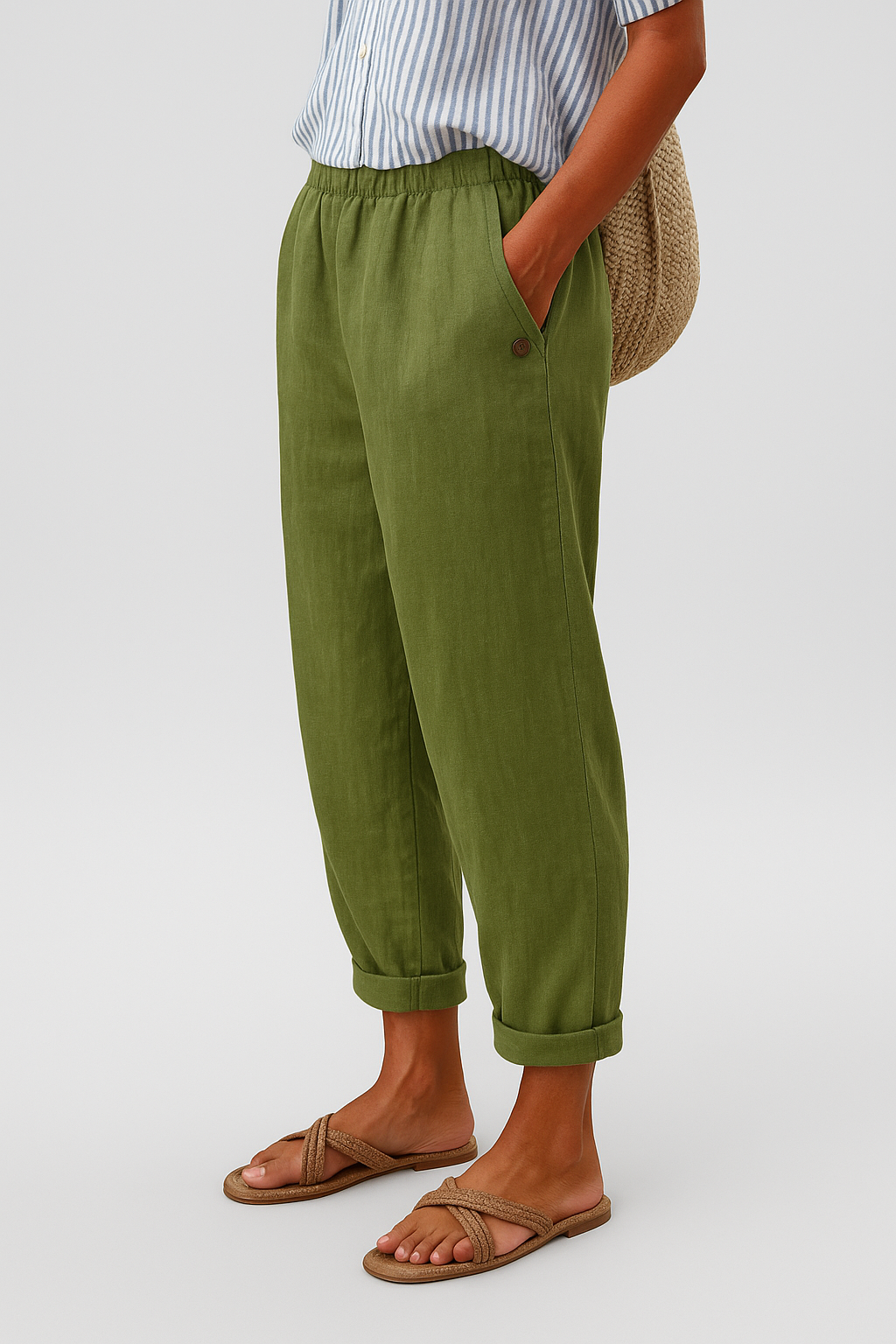 Lily | Women's Straight-Leg Pants with Pockets 1