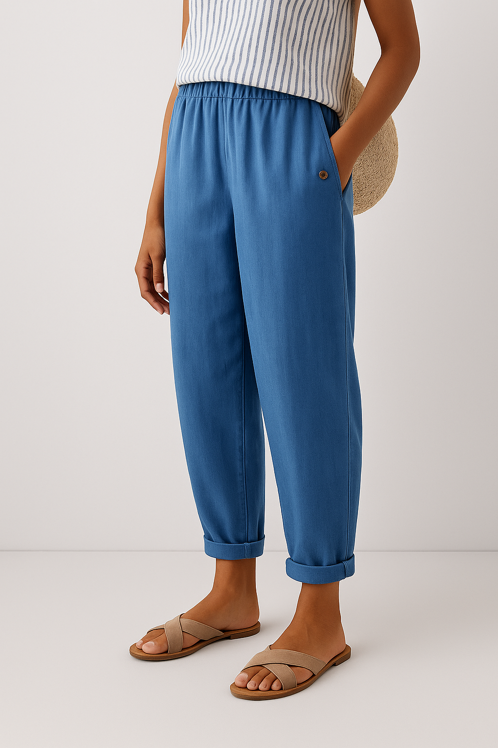 Lily | Women's Straight-Leg Pants with Pockets 2