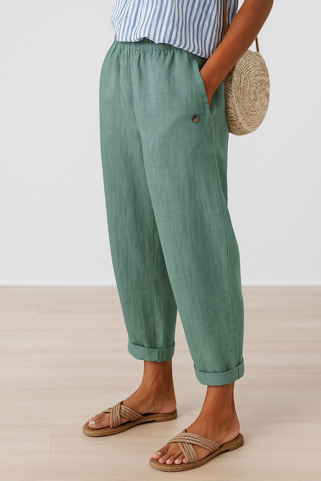 Lily | Women's Straight-Leg Pants with Pockets 3