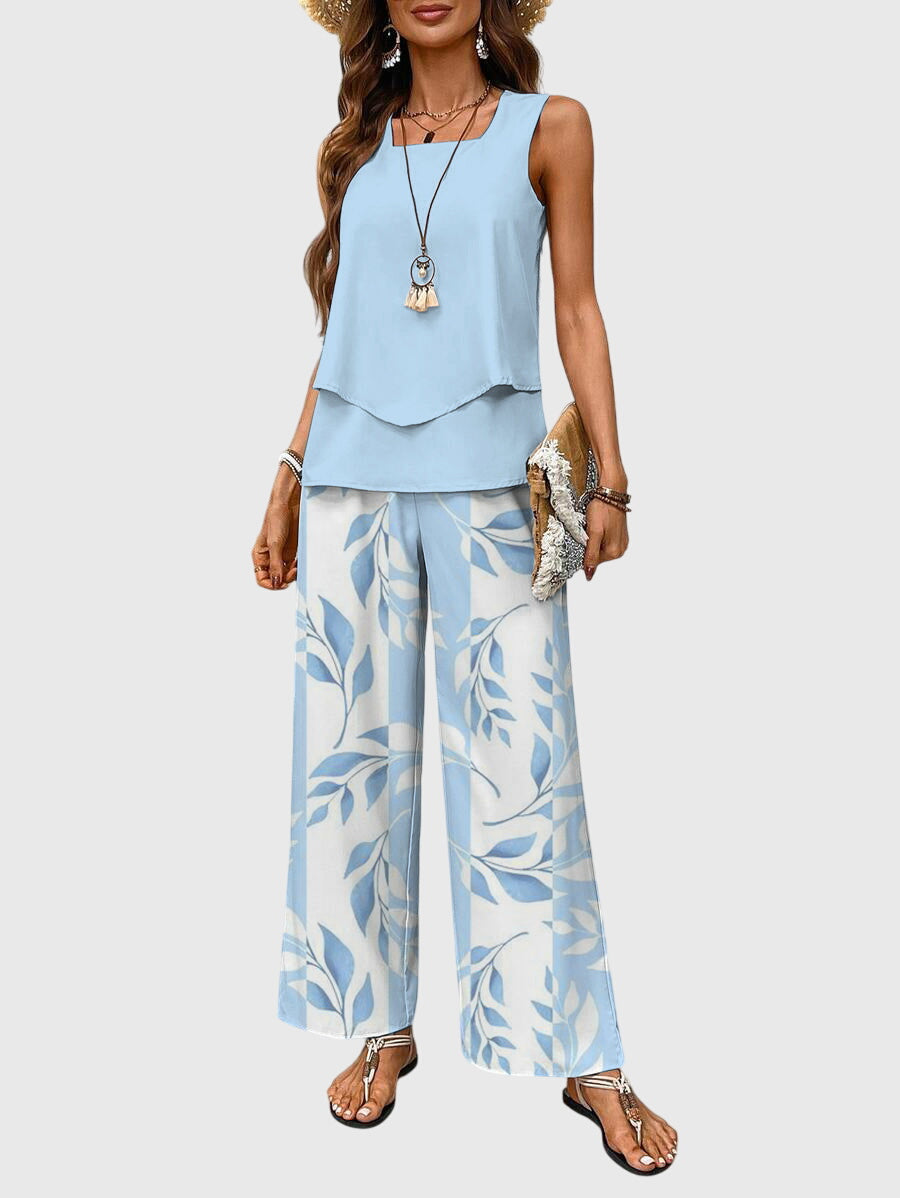 Lily | Women's Two Piece Summer Outfit with Square Neckline 0