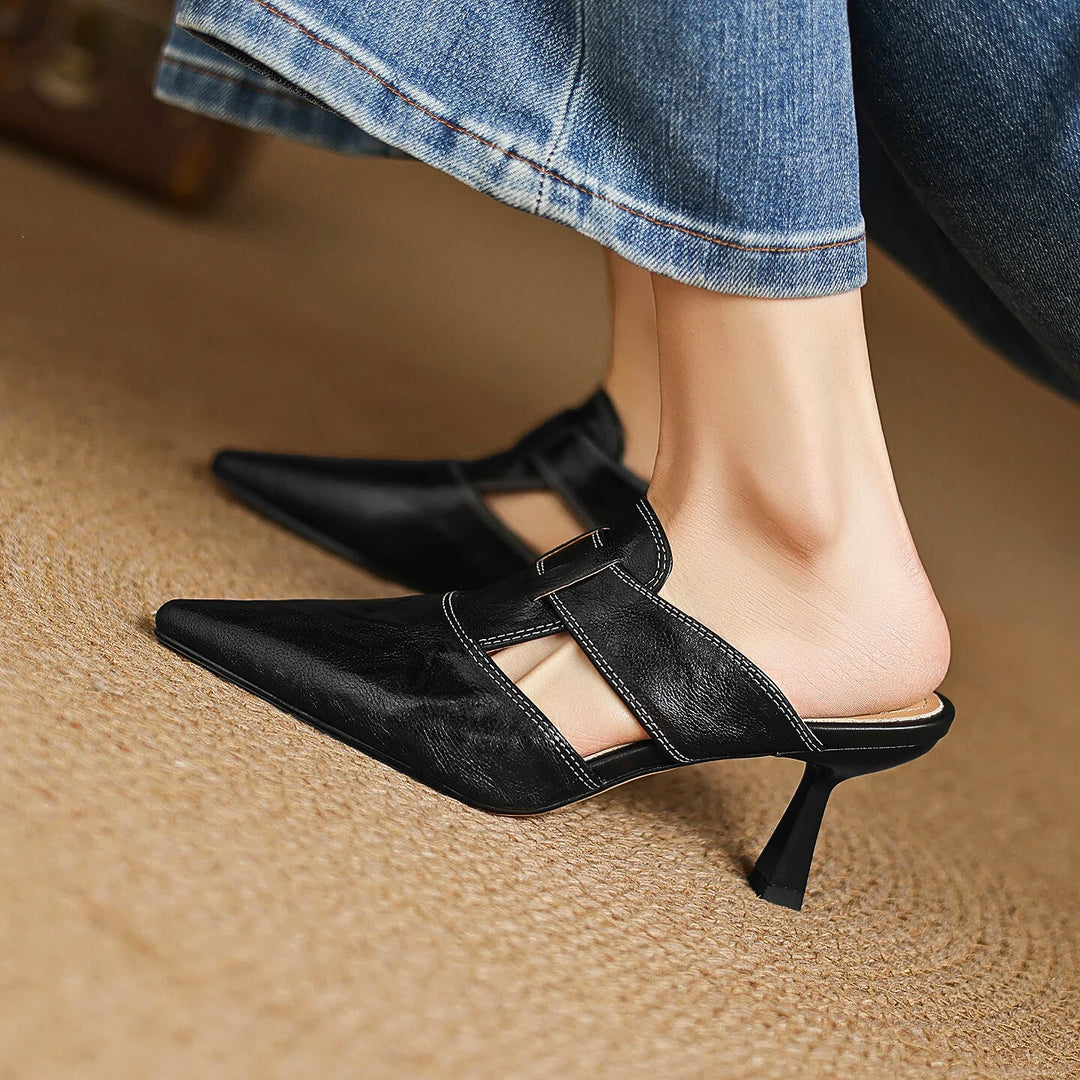 Maya | Women's Heels Mule-Style Genuine Leather 1