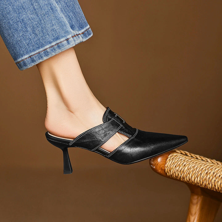 Maya | Women's Heels Mule-Style Genuine Leather 2
