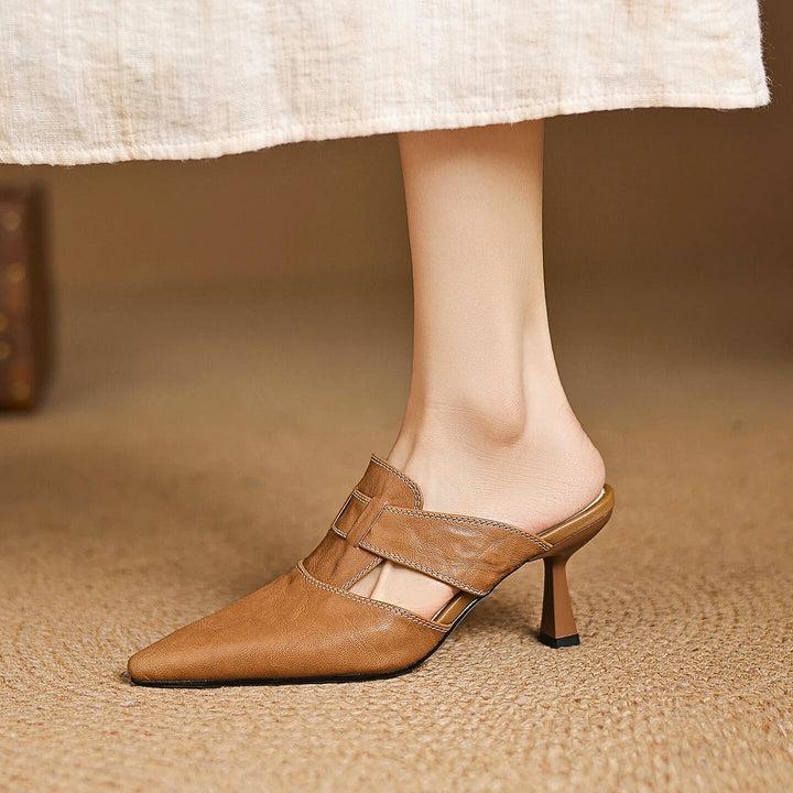 Maya | Women's Heels Mule-Style Genuine Leather 3