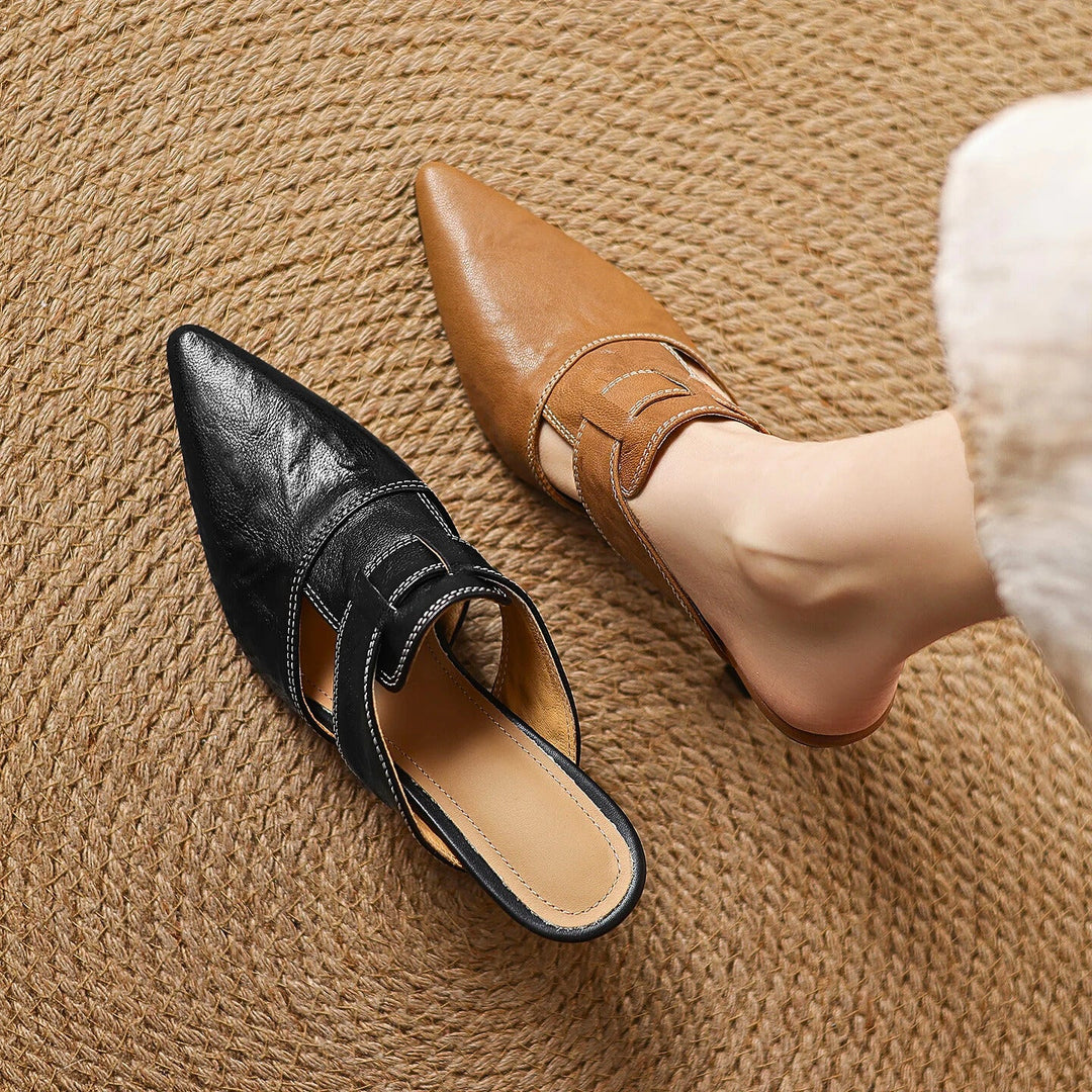 Maya | Women's Heels Mule-Style Genuine Leather 5