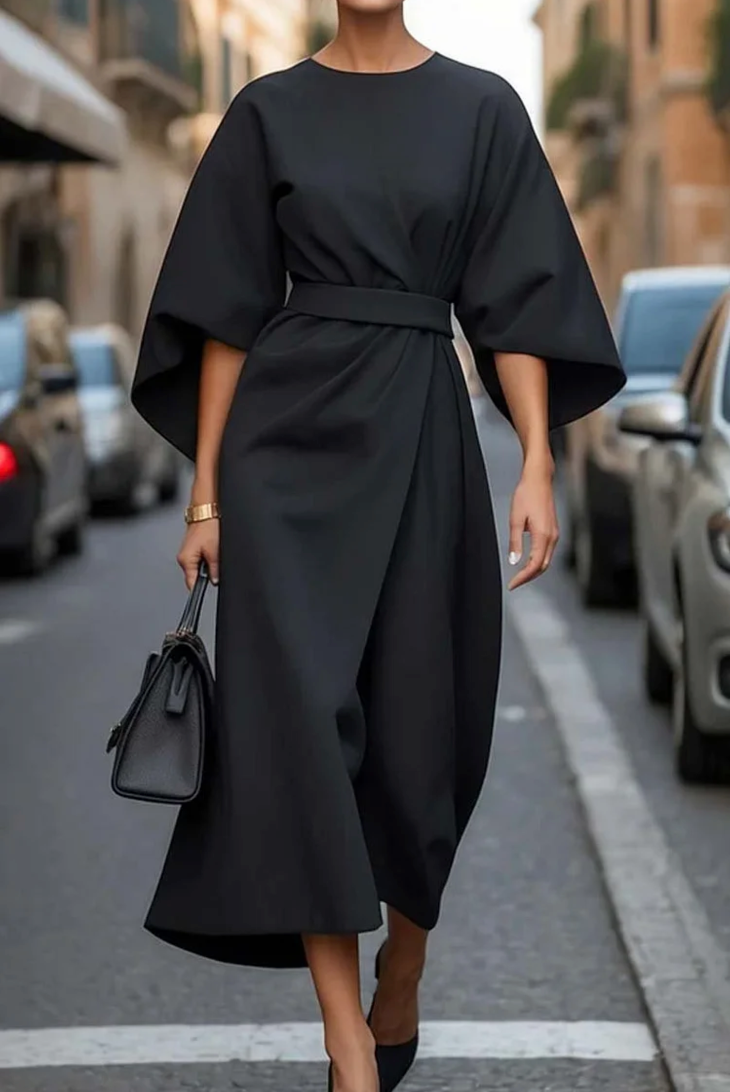 Mia | Women's Belted Midi Dress 1