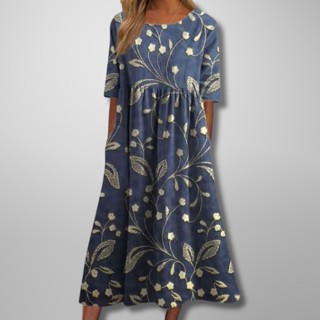 Mia | Women's Floral Print Midi Dress 0