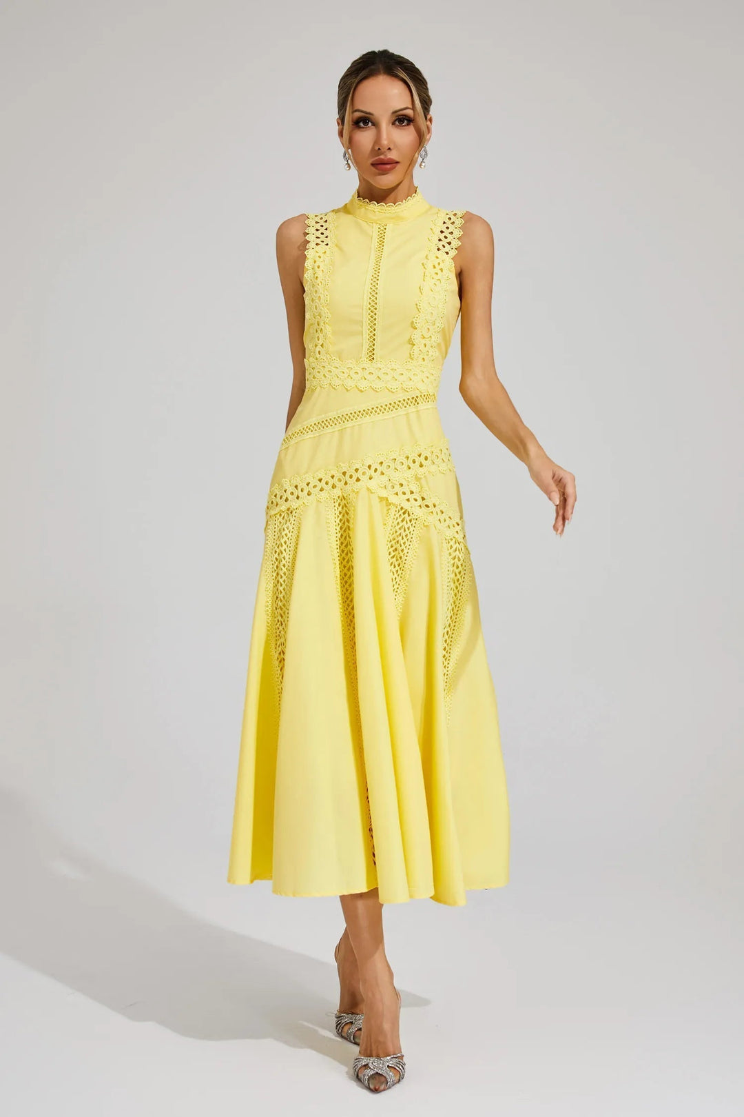 Mia | Women's Lace Midi Dress 0