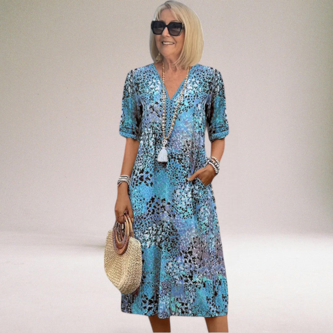 Mia | Women's Midi Dress with Vibrant Print 1