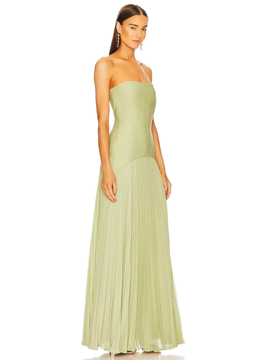 Mia | Women's Strapless Pleated Maxi Dress 1