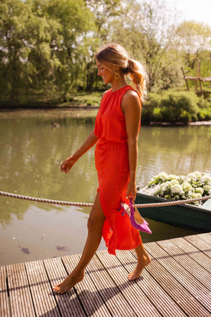 Women's Sleeveless Midi Dress