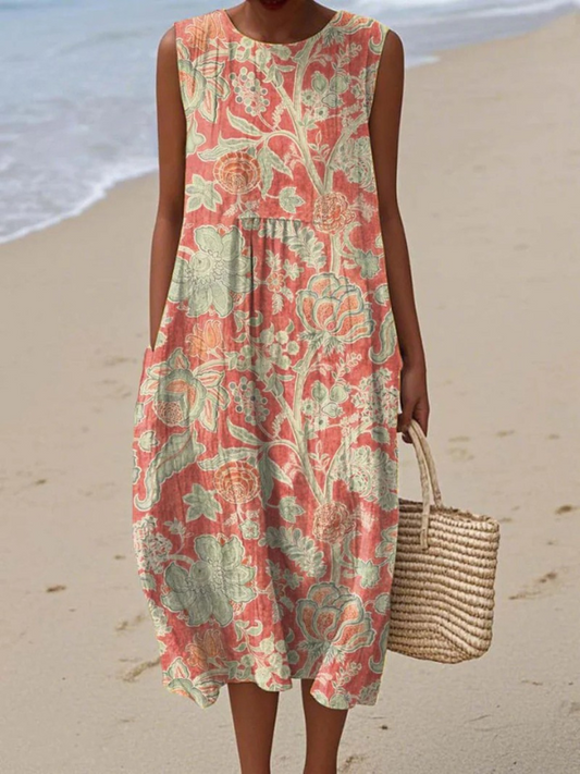 Naomi | Women's Floral Midi Dress Comfortable Fit 0