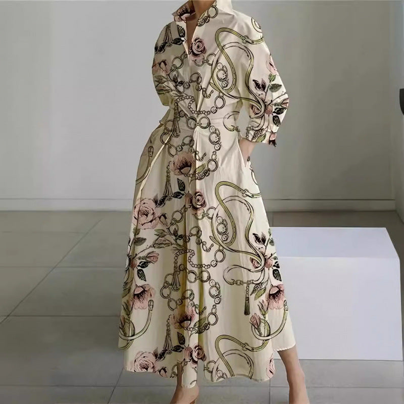 Women's Front Wrap Collared Maxi Dress