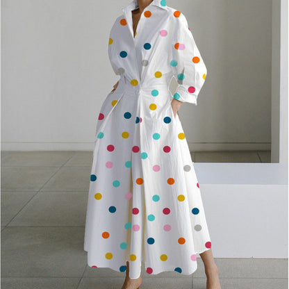 Women's Front Wrap Collared Maxi Dress