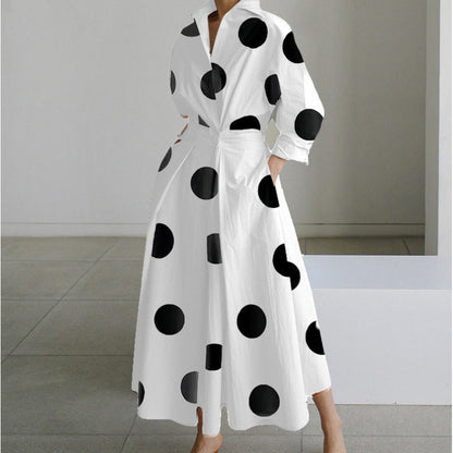 Women's Front Wrap Collared Maxi Dress