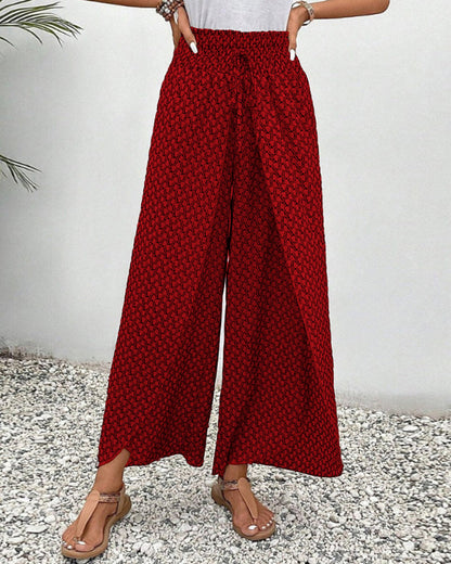 Riley | Women's Wide Leg Trousers with Geometric Print 4