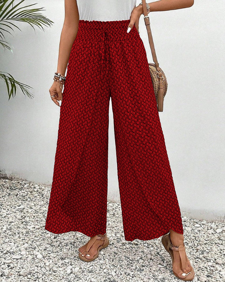 Riley | Women's Wide Leg Trousers with Geometric Print 5