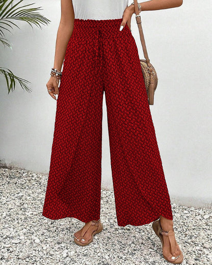 Riley | Women's Wide Leg Trousers with Geometric Print 5