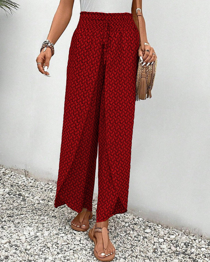 Riley | Women's Wide Leg Trousers with Geometric Print 6