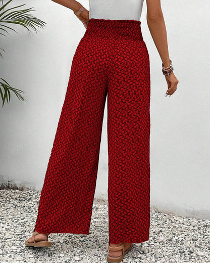 Riley | Women's Wide Leg Trousers with Geometric Print 7