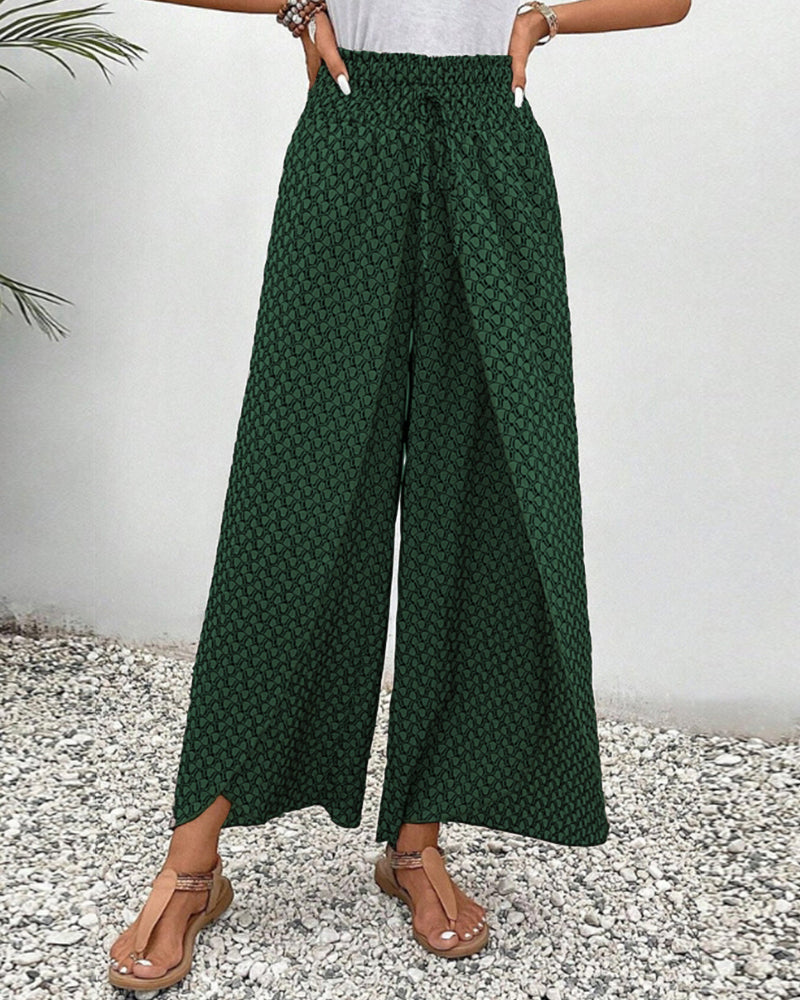 Riley | Women's Wide Leg Trousers with Geometric Print 9