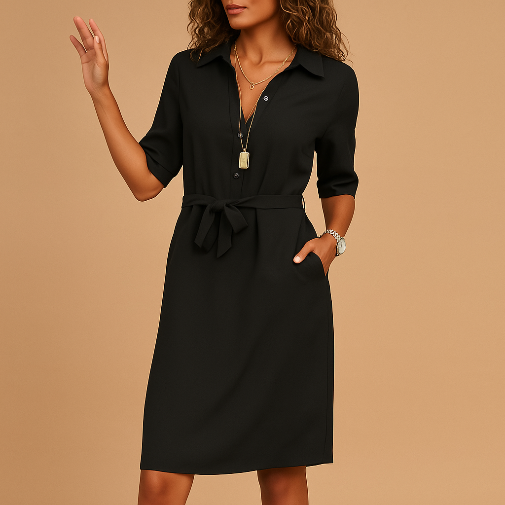 Sophia | Women's Belted Shirt Dress 0