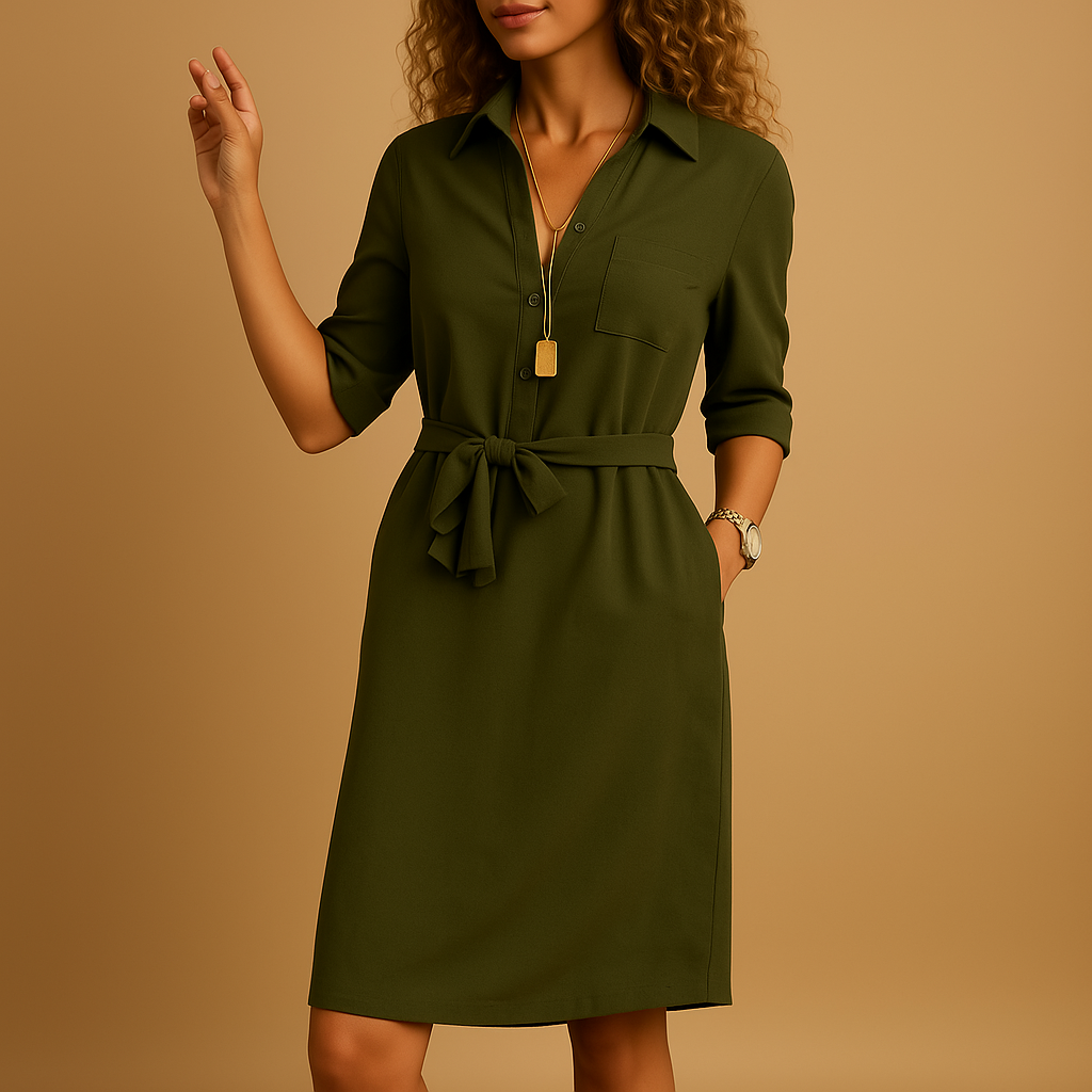 Sophia | Women's Belted Shirt Dress 2