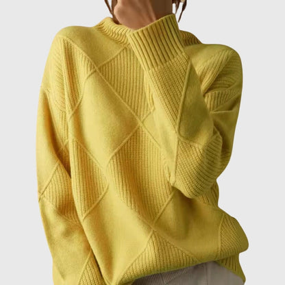 Diana | Ribbed Knit Roll Neck Sweater