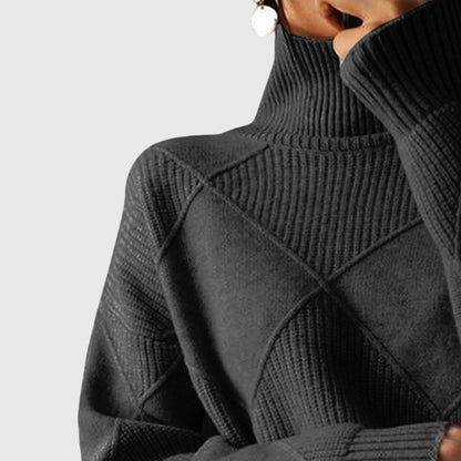 Diana | Ribbed Knit Turtleneck Sweater