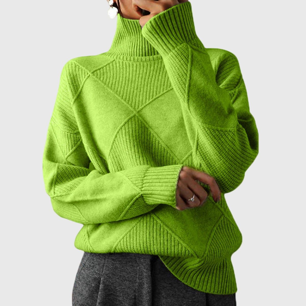 Diana | Ribbed Knit Turtleneck Sweater